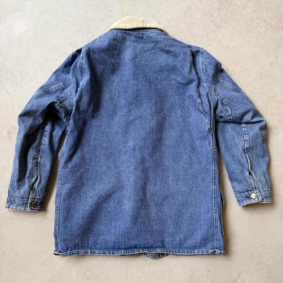 Vintage L.L. Bean Denim Barn Coat Blanket Lined Chore Jacket USA Freeport Maine - Picture 5 of 9